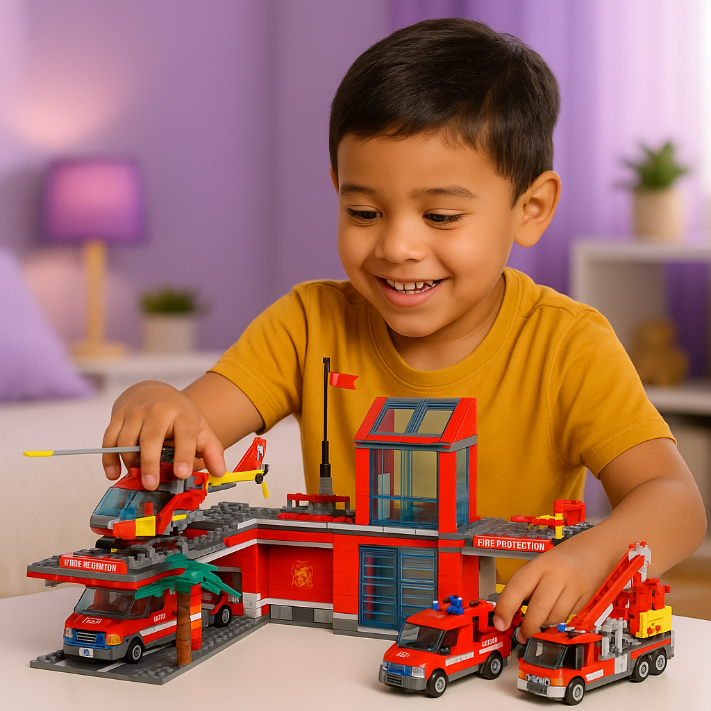 Feuerwehrstation Deluxe – 774-teiliger Bauspaß für Kinder