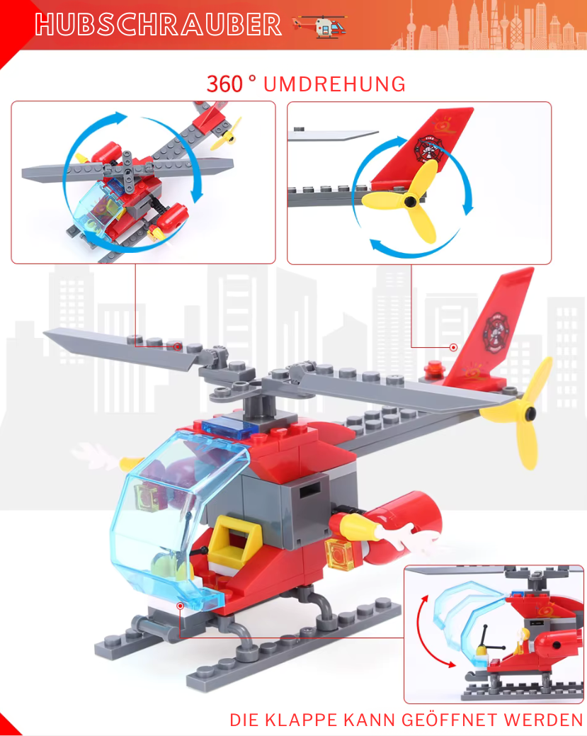 Feuerwehrstation Deluxe – 774-teiliger Bauspaß für Kinder